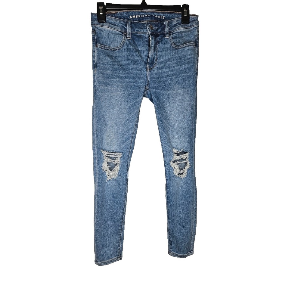 American Eagle 2 X-Short 26in Distressed Skinny Jeans Y2K Grunge Streetwear